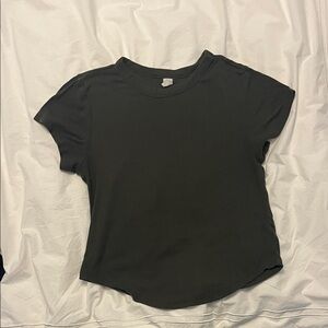 Old Navy Olive discontinued ultralite rib  Short Sleeve crop Tee